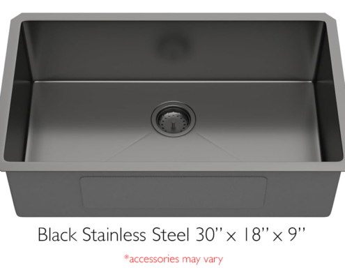 Black Stainless 30x18x9