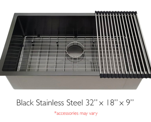 Black Stainless 32x18x9