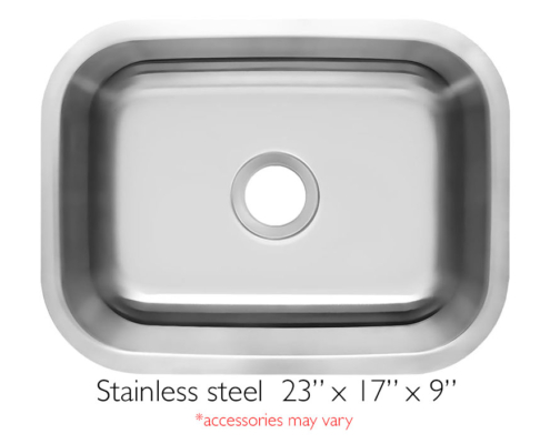 Silver Stainless 23x17x9