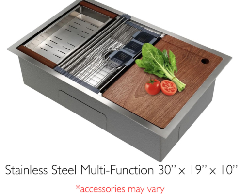 Silver Stainless-Multi Function 30x19x10