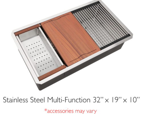 Silver Stainless-Multi Function 32x19x10